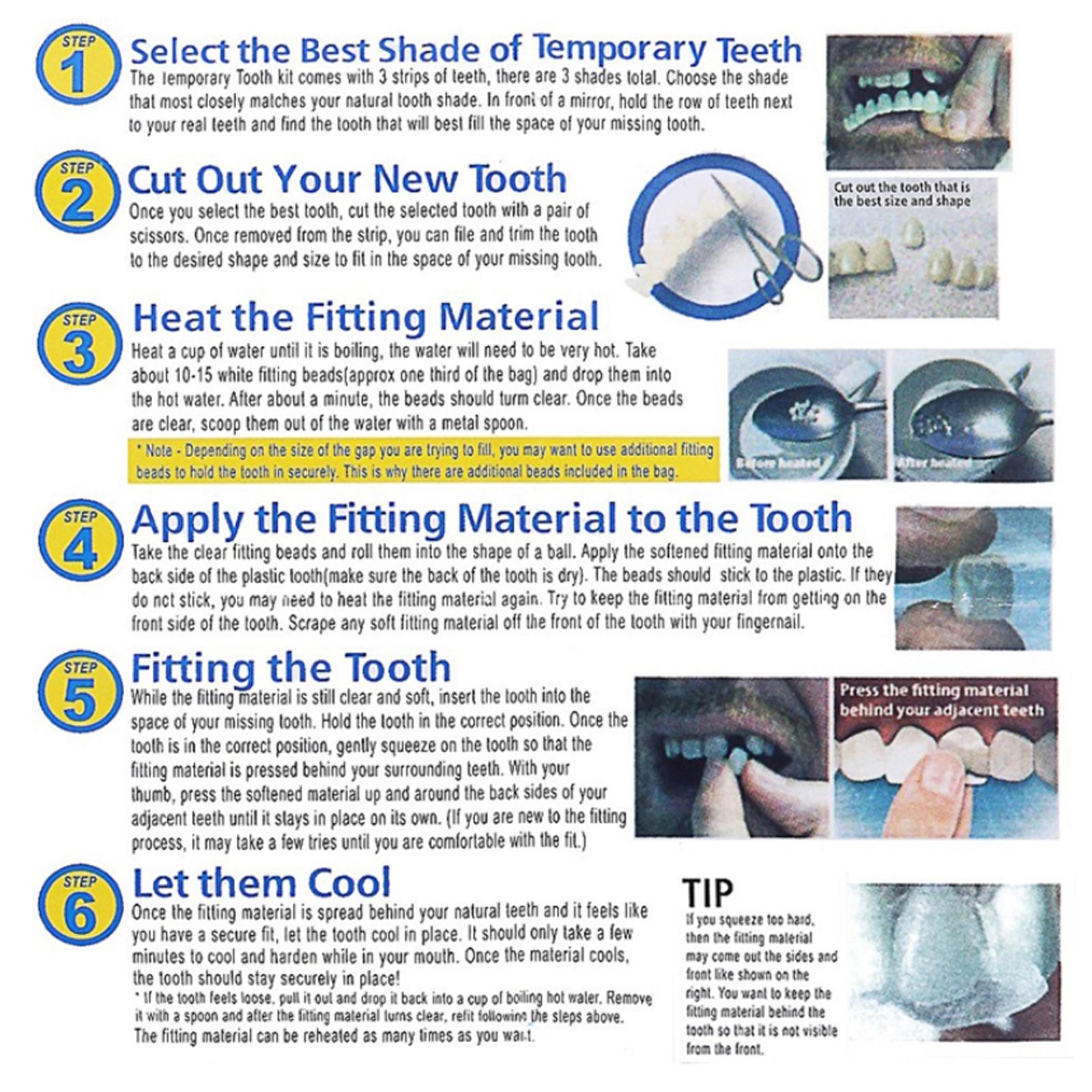 Teeth Whitening At Home Kit - Temporary Teeth Whitening Kit with Snap