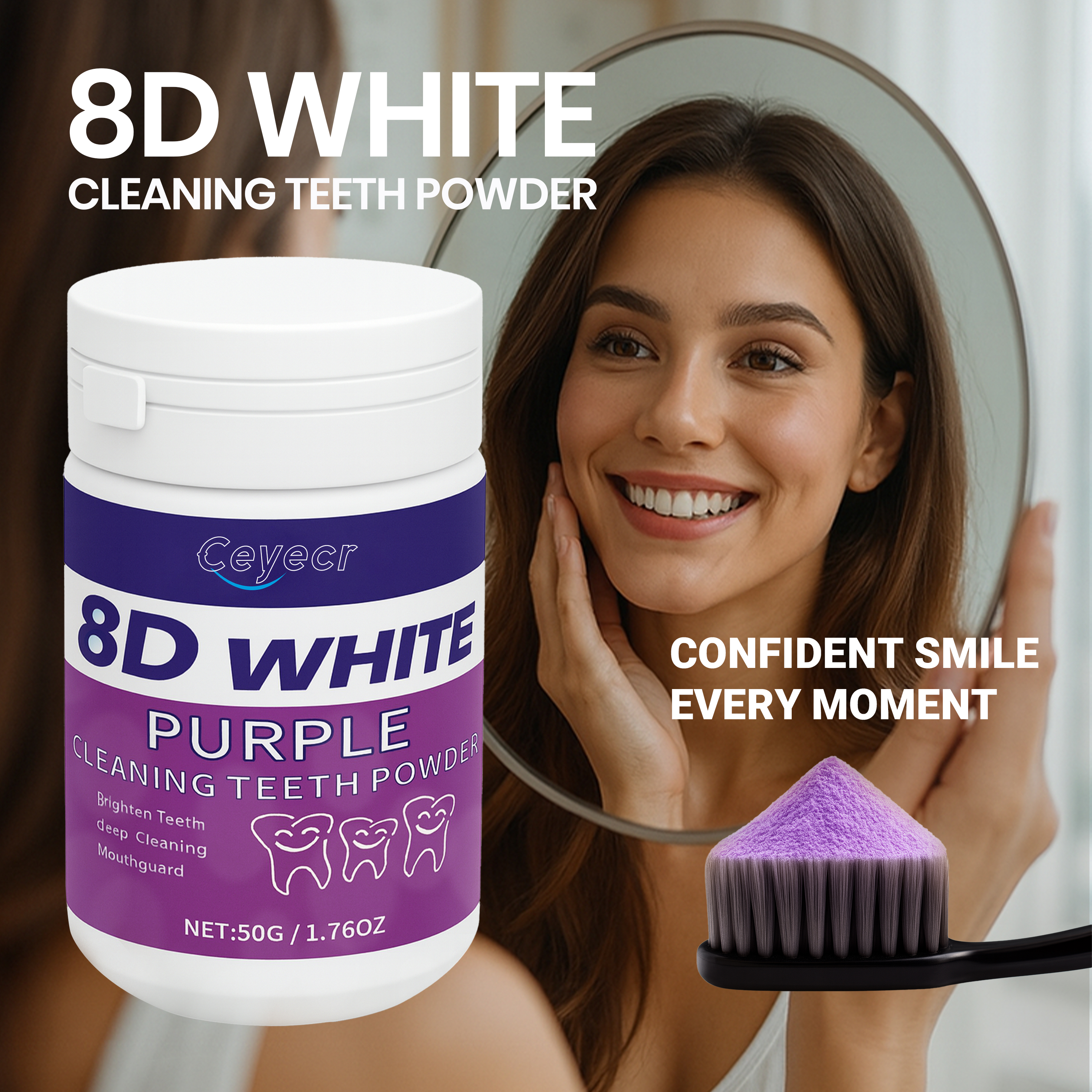 8D white Teeth Whitening Powde - Teeth Whitening From Home recensie en prijs