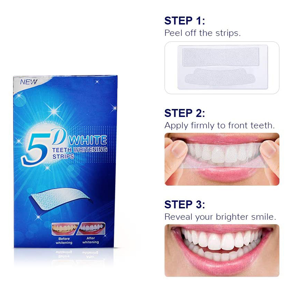 5D White Teeth Whitening Strip - Teeth Whitening Gels Used By Dentists recensie en prijs