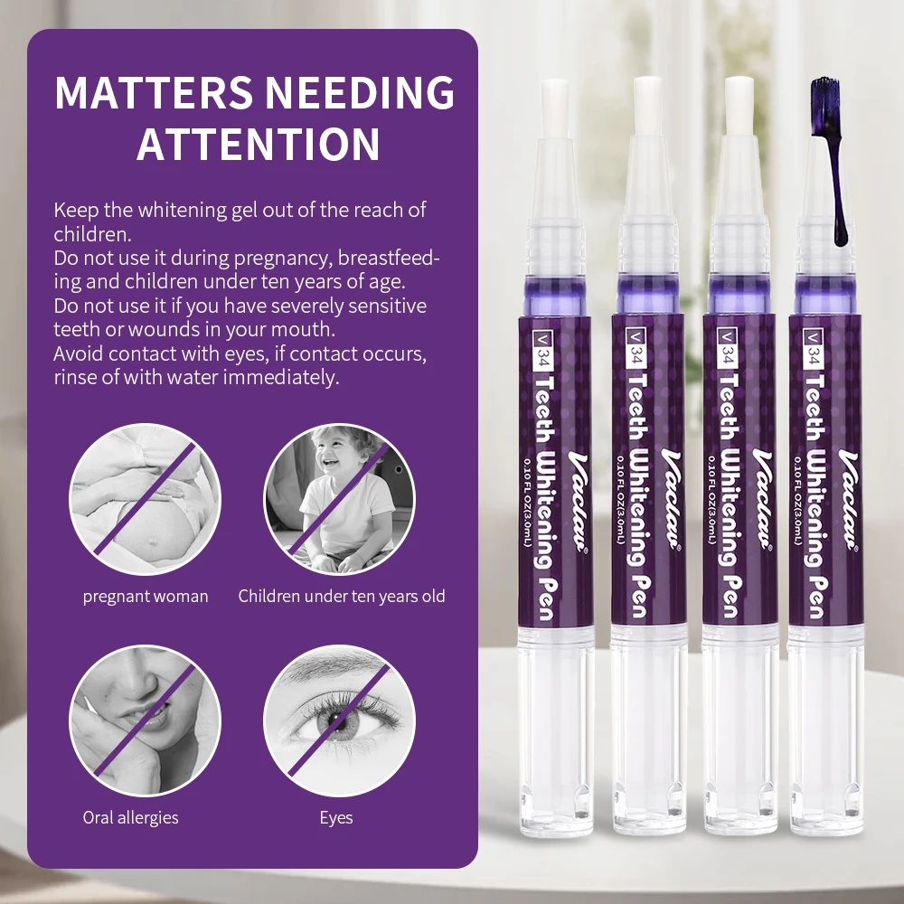 Vaclav V34 Purple teeth whiten - Teeth Whitening Gel Pen recensie en prijs
