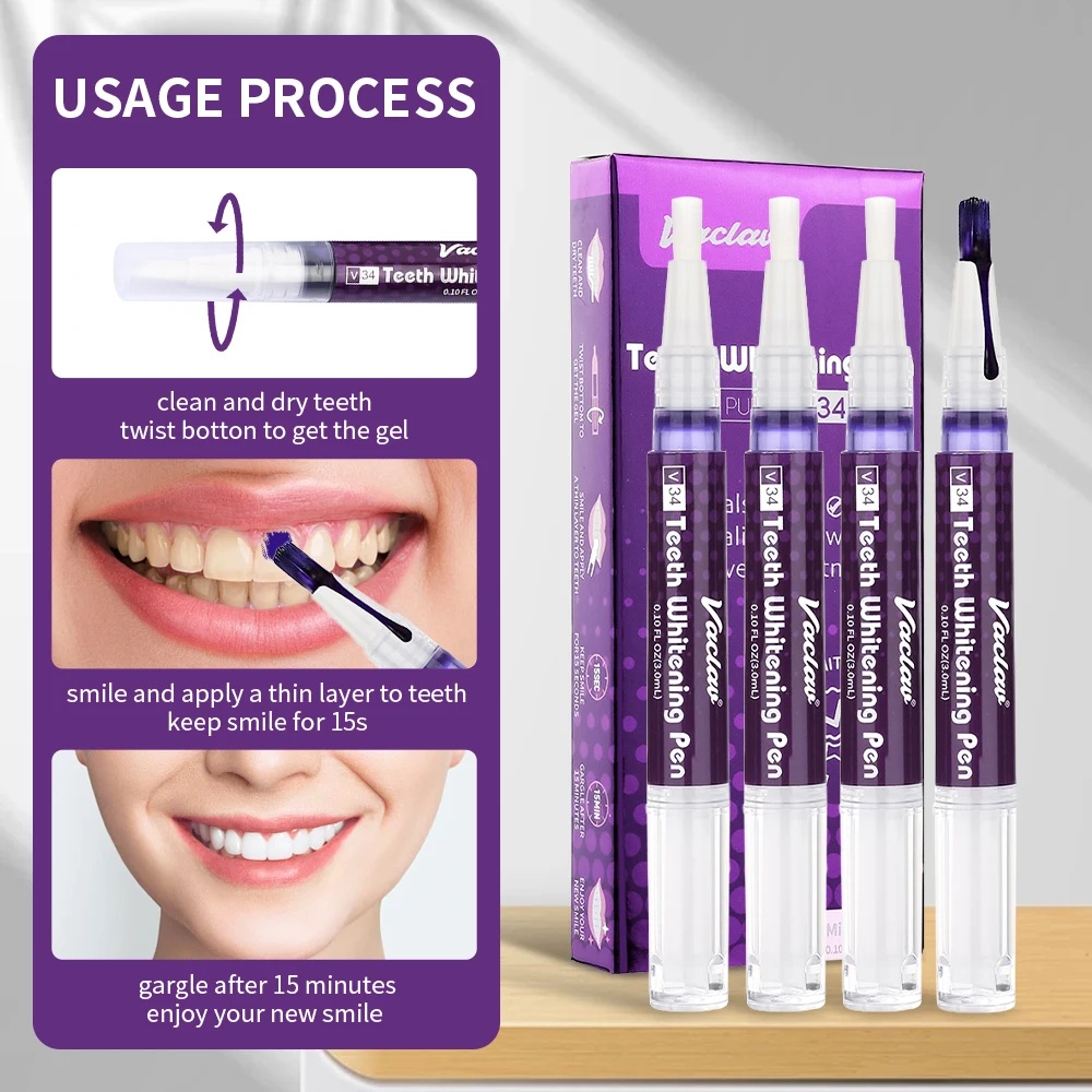 Vaclav V34 Purple teeth whiten - Teeth Whitening Gel Pen recensie en prijs