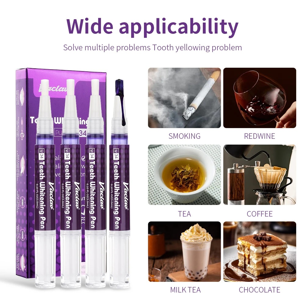 Vaclav V34 Purple teeth whiten - Teeth Whitening Gel Pen recensie en prijs